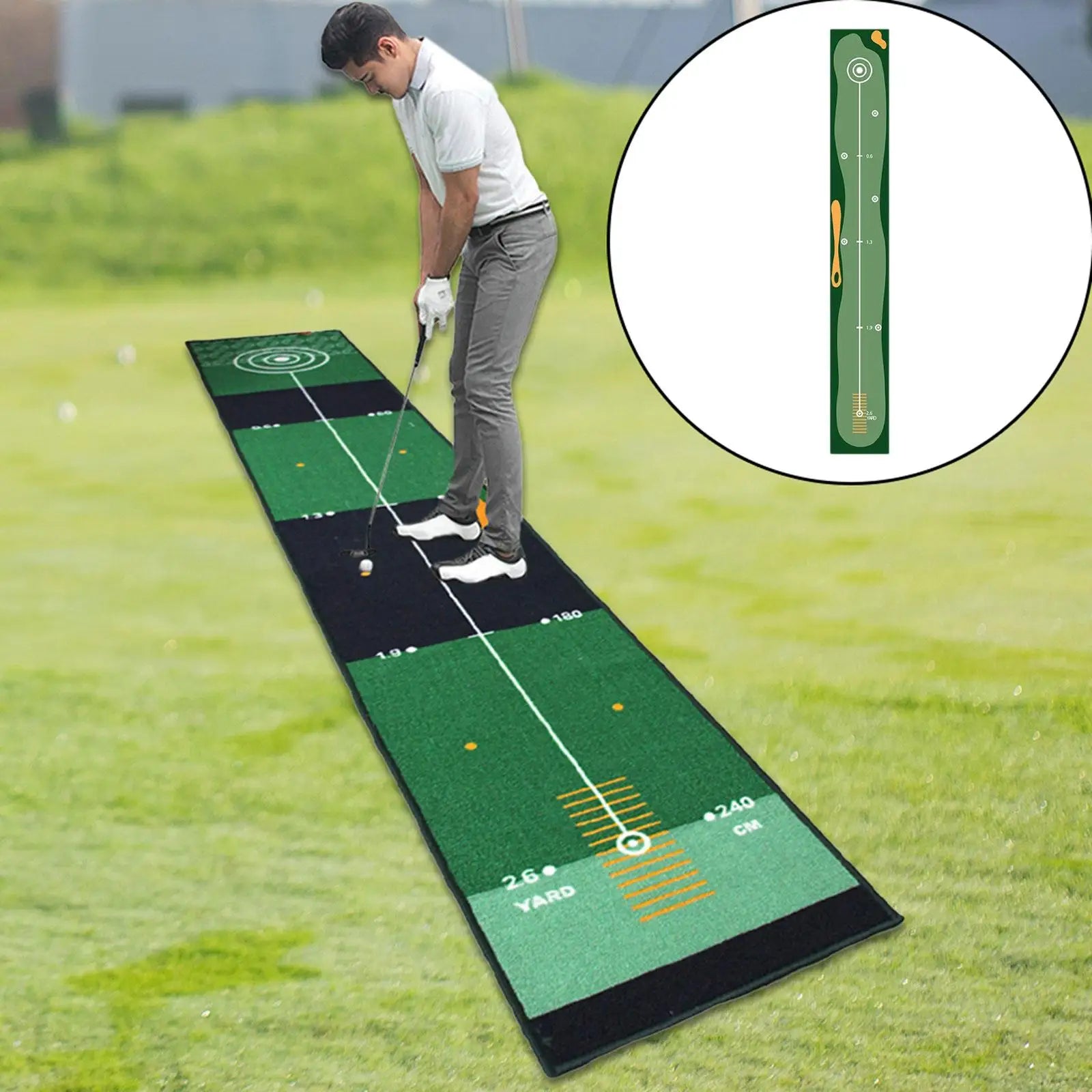 Indoor Golf Putting Mat | Skai Practice Putting Green for Home & Office