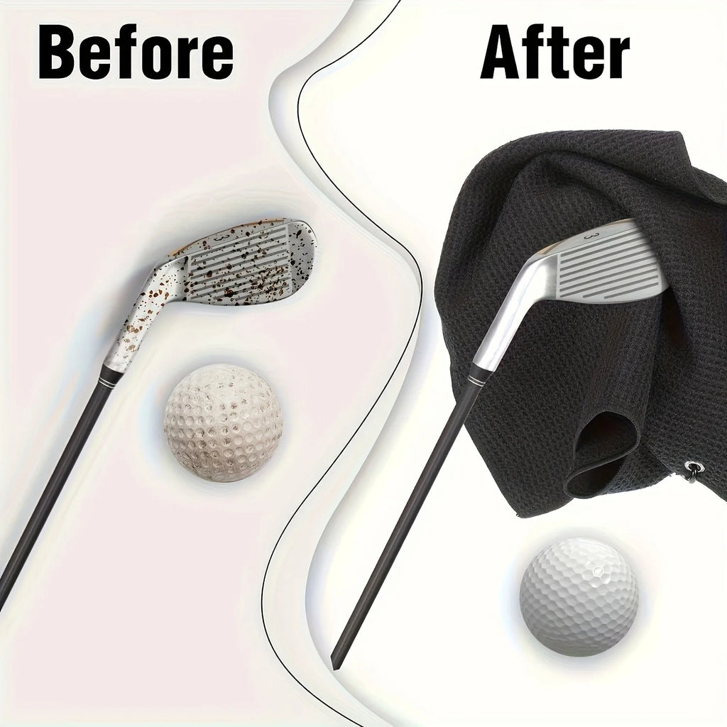Microfiber Golf Towel Set | 3-Pack Golf Bag Towels with Clip | Skai Golf