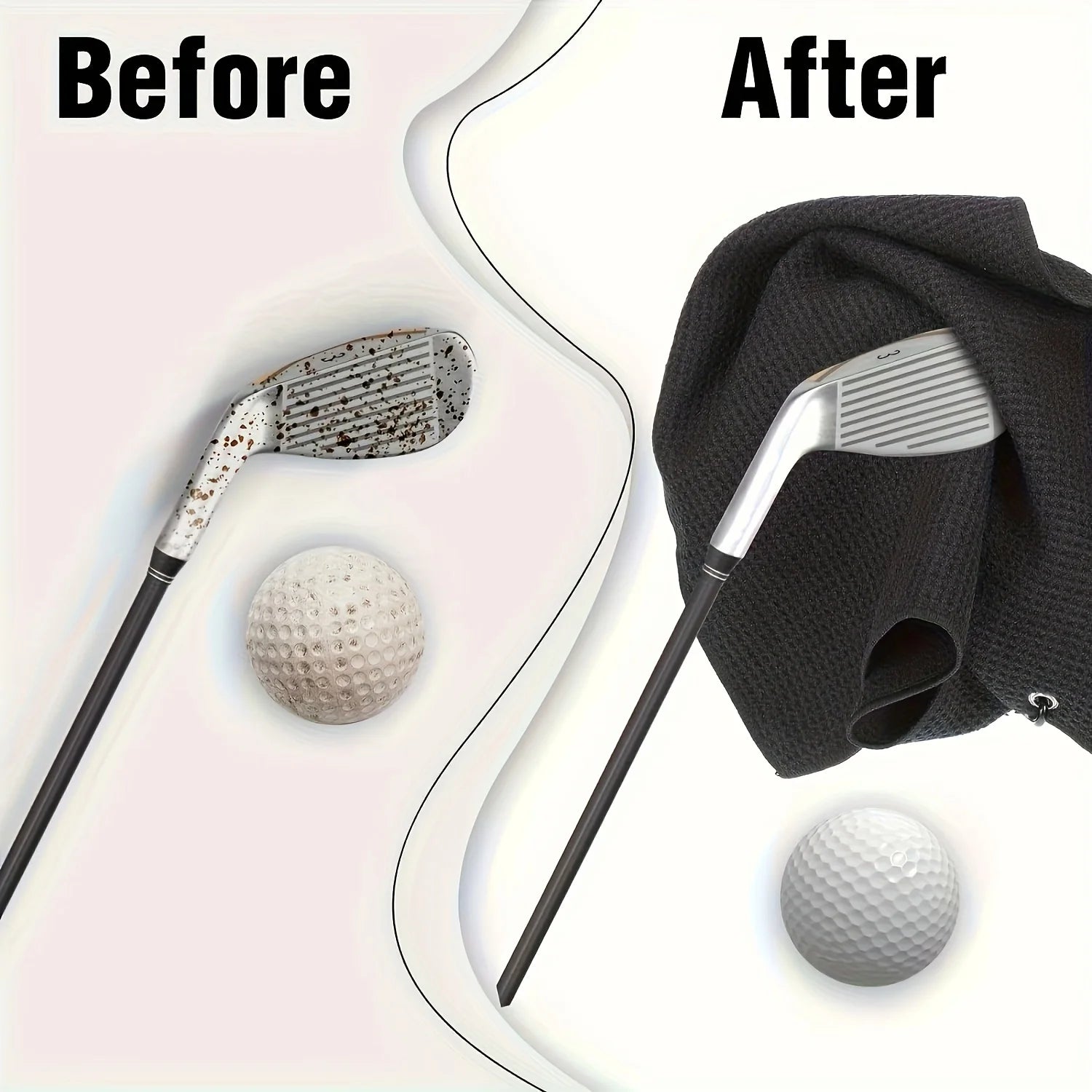 Microfiber Golf Towel Set | 3-Pack Golf Bag Towels with Clip | Skai Golf