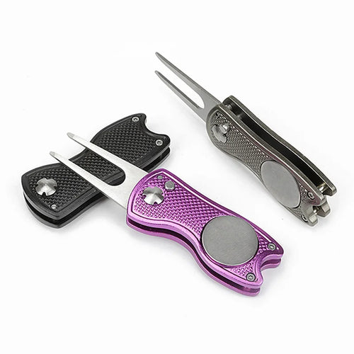 Foldable Golf Divot Repair Tool with Magnetic Ball Marker | Skai Golf