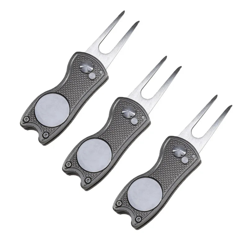 Foldable Golf Divot Repair Tool with Magnetic Ball Marker | Skai Golf