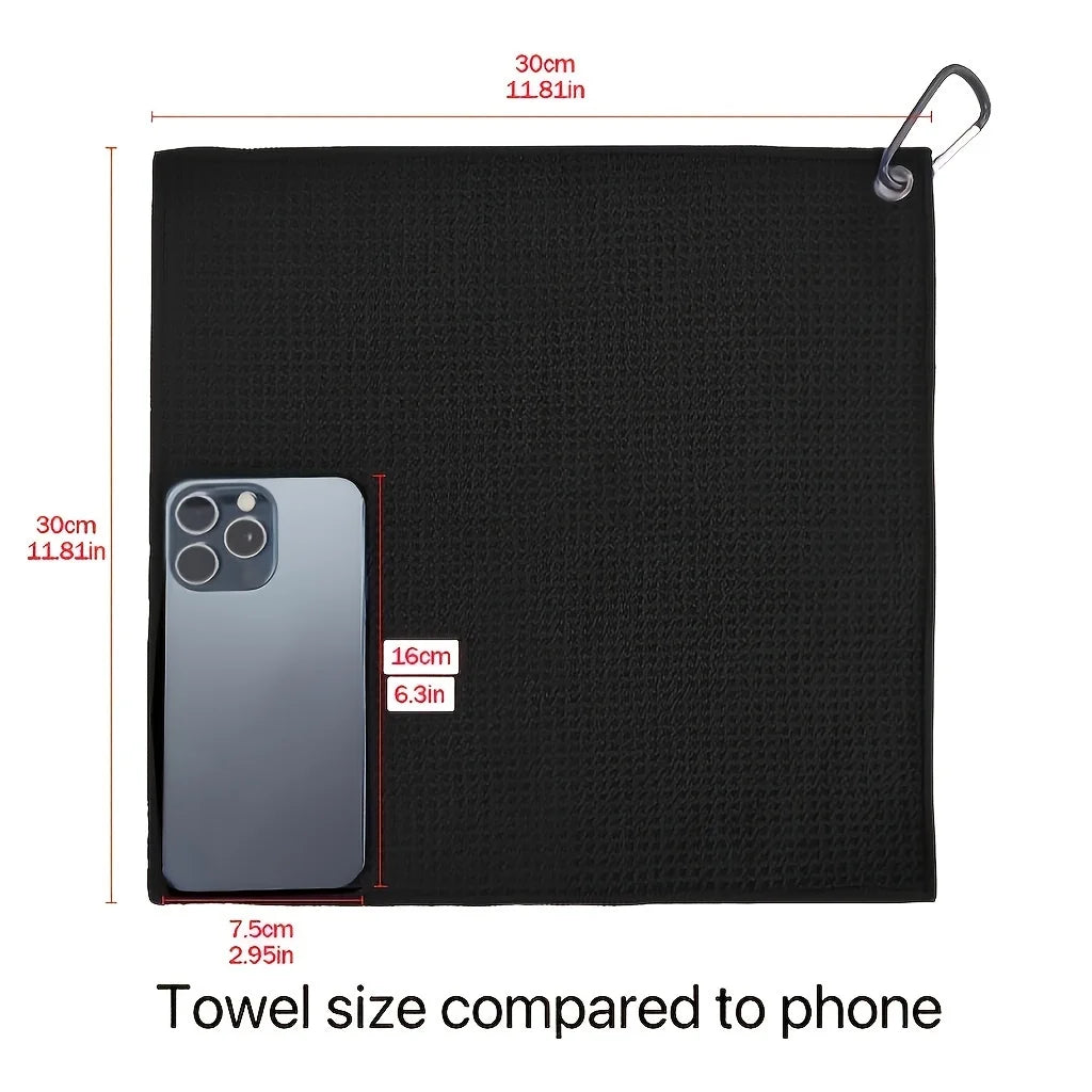 Microfiber Golf Towel Set | 3-Pack Golf Bag Towels with Clip | Skai Golf