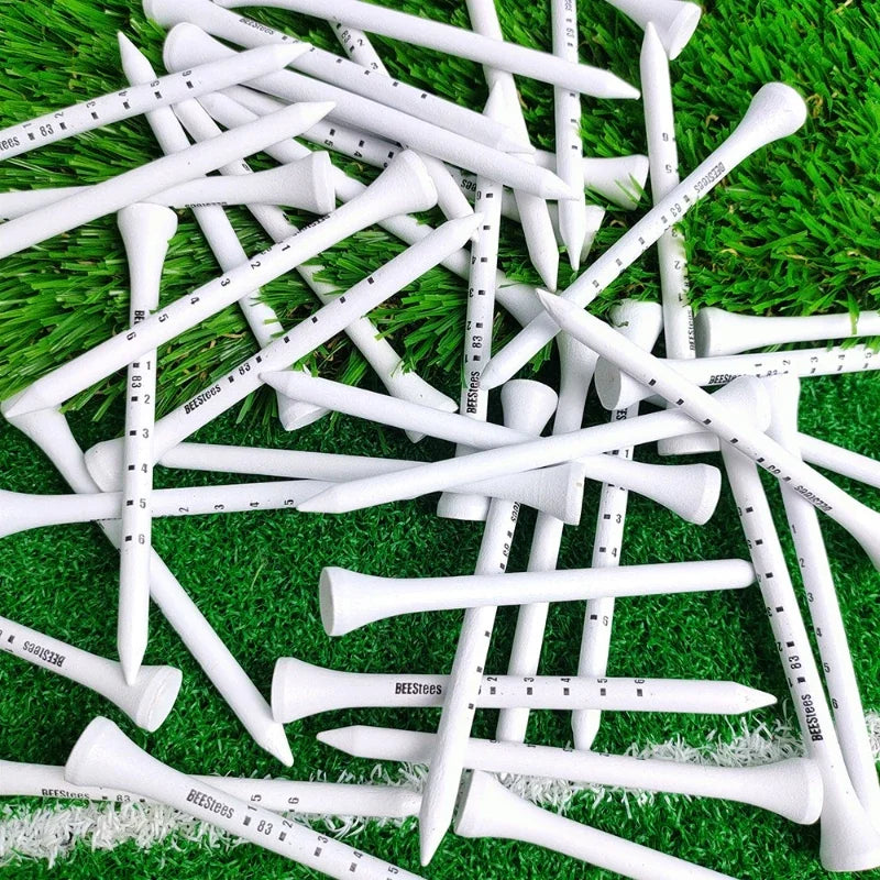 Wooden Golf Tees 50 Pack | Premium Natural Wood Golf Tees | Skai Golf